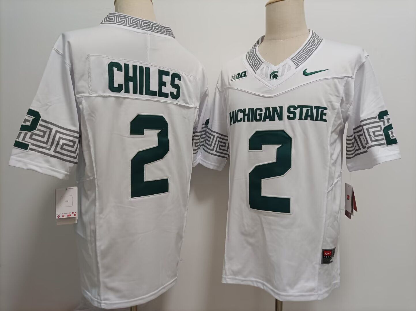 Men NCAA Michigan State #2 Chiles White 2024 Nike jersey->ncaa teams->NCAA Jersey